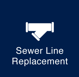 sewer line replacement, button, navigation